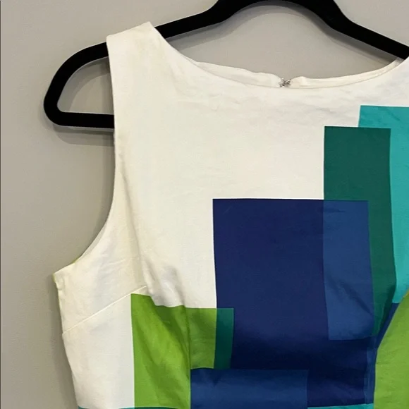 Leslie Fay Colorful Geometric Print Dress - Picture 2 of 15